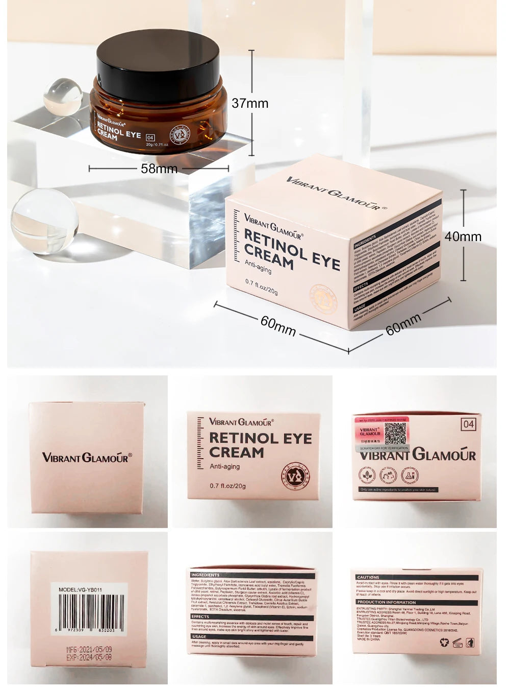 Contour des Yeux Retinol – Anti-Cernes & Lissant