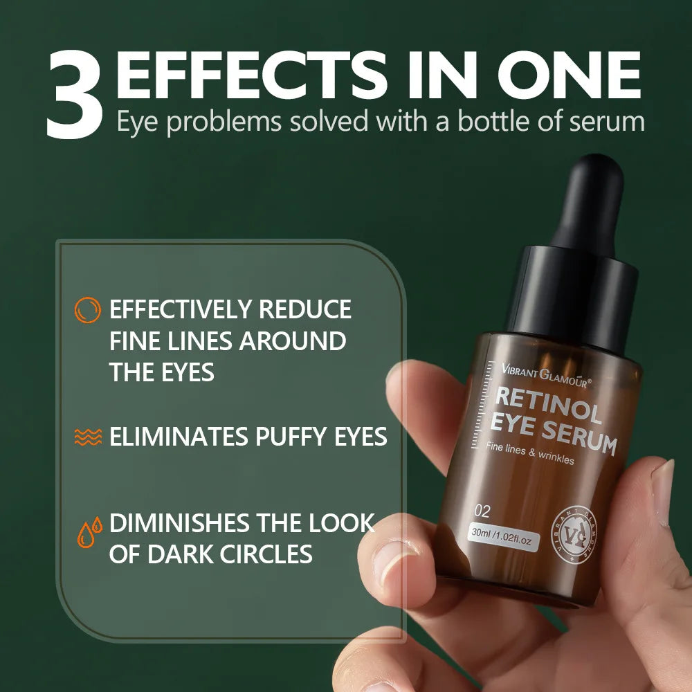 Sérum Contour des Yeux Retinol – Anti-Poches & Éclat